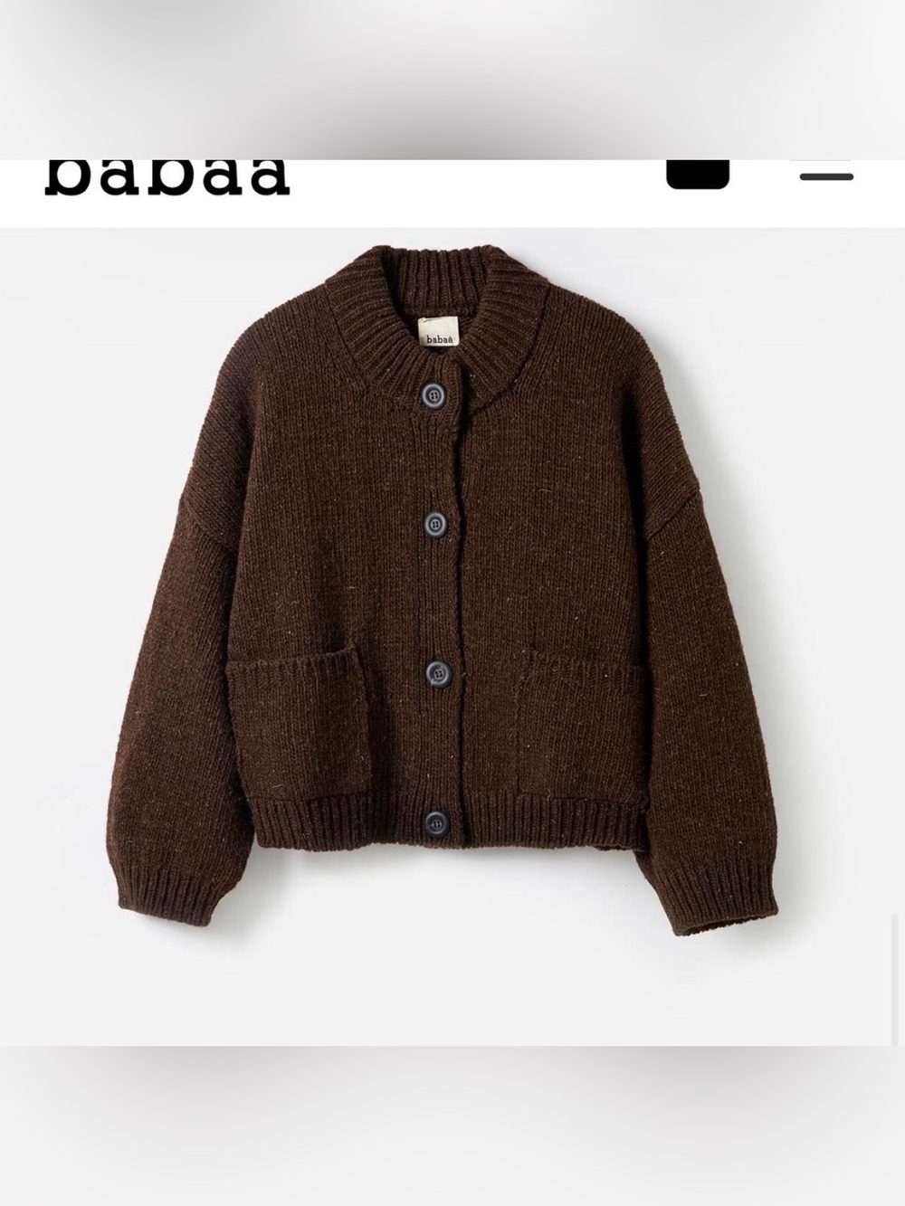 Babaa Cardigan No23 in Earth